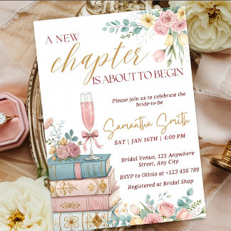 A New Chapter Bridal Shower Invitation Template