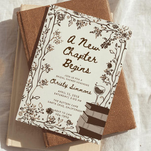 A New Chapter Bridal Shower Invite   Book Themed 