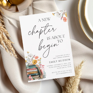 A New Chapter Floral Baby Shower Invitation