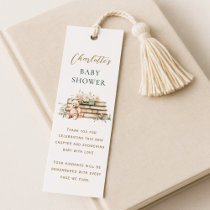 A New Chapter Floral Book Baby Shower Favor Bookmarks