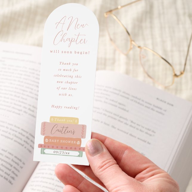 A New Chapter Hand Drawn Storybook Baby Shower Bookmarks (Hand)