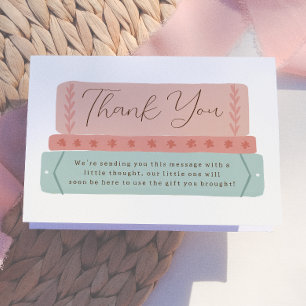 A New Chapter Hand Drawn Storybook Baby Shower Letterpress Thank You Card