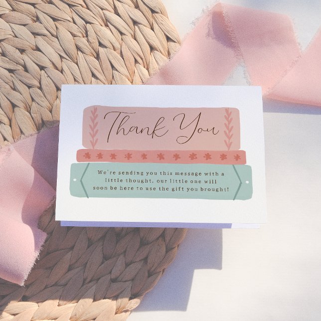 A New Chapter | Hand Drawn Storybook Baby Shower  Thank You Card (Creator Uploaded)