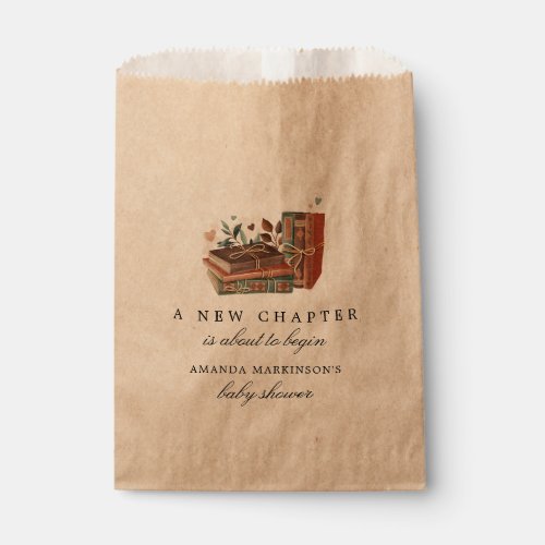 A New Chapter Is About to Begin Baby Shower Favor Bag