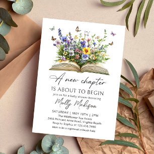 A new Chapter Is About To Begin Baby Shower Invitation
