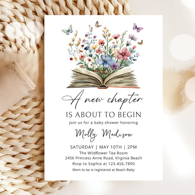 A new Chapter Is About To Begin Baby Shower Invitation (Creator Uploaded)