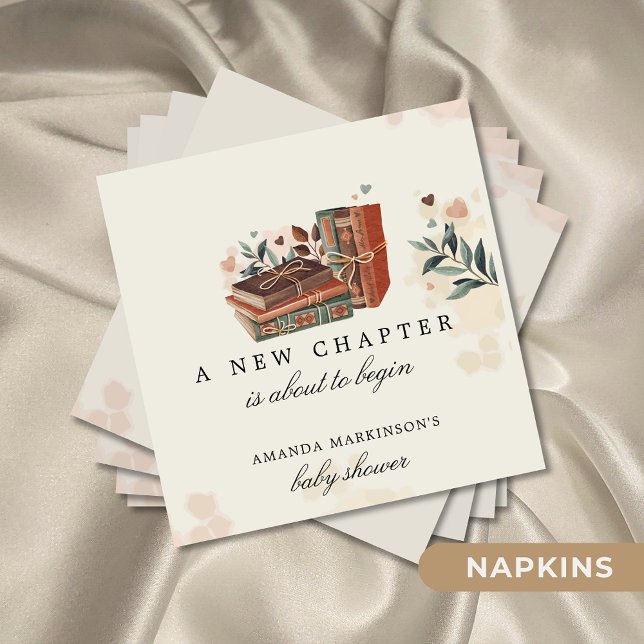 A New Chapter Is About to Begin Baby Shower Napkins (Creator Uploaded)