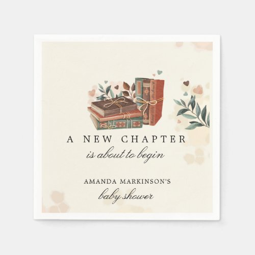 A New Chapter Is About to Begin Baby Shower Napkins