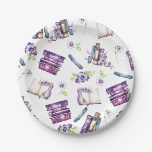 A New Chapter Shower, Book Themed Plates