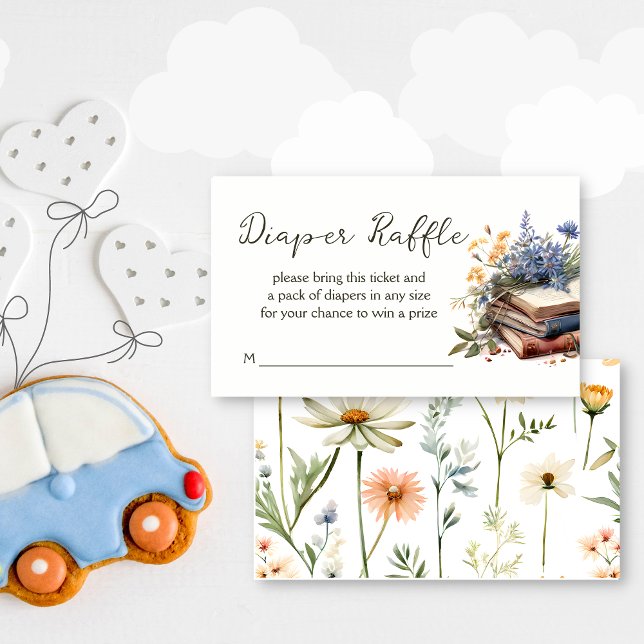 A new chapter story book baby shower diaper raffle enclosure card (A new chapter story book baby shower diaper raffle enclosure card book theme raffle tickets)