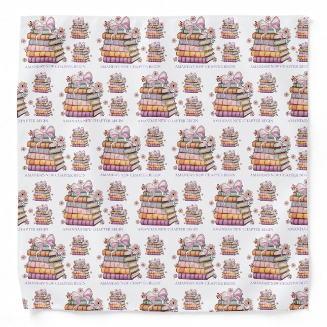 A New Chapter Story Book Bridal Shower  Bandana (Front)