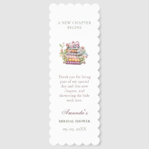 A New Chapter Story Book Bridal Shower Bookmarks