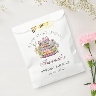 A New Chapter Story Book Bridal Shower Favor Bag