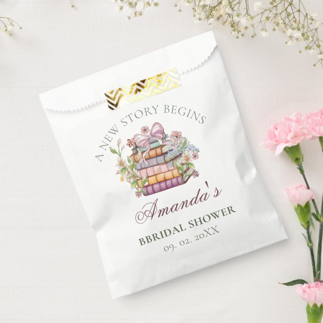 A New Chapter Story Book Bridal Shower Favor Bag (Sealed)