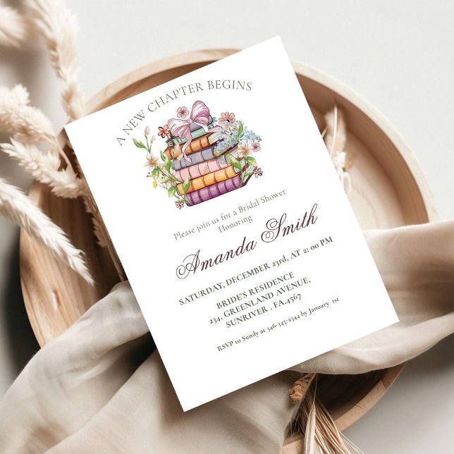 A New Chapter Story Book Bridal Shower Invitation (Creator Uploaded)