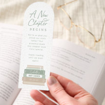 A New Chapter Storybook Baby Shower Bookmark Favor