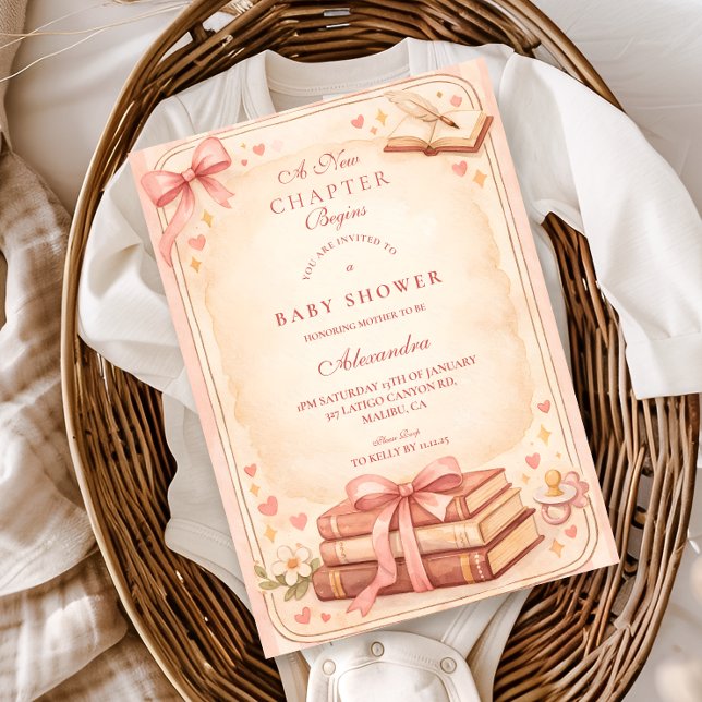 A New Chapter Storybook Baby Shower Invitation (Creator Uploaded)