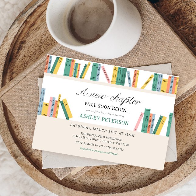 A New Chapter Storybook Baby Shower Invitation (Creator Uploaded)