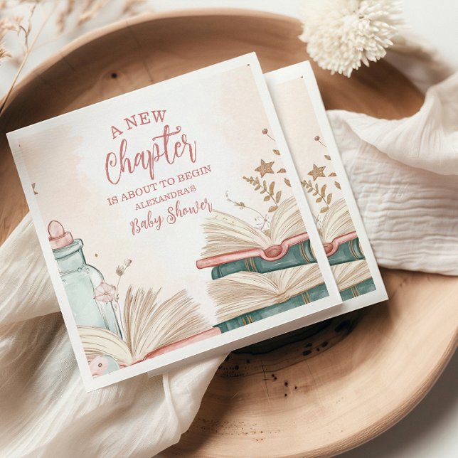A New Chapter Storybook Baby Shower Napkins (Creator Uploaded)