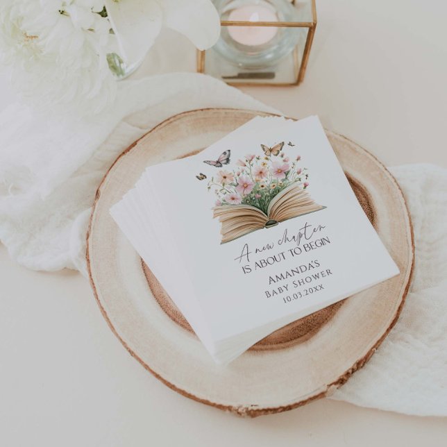 A New Chapter Storybook Baby Shower  Napkins (Creator Uploaded)