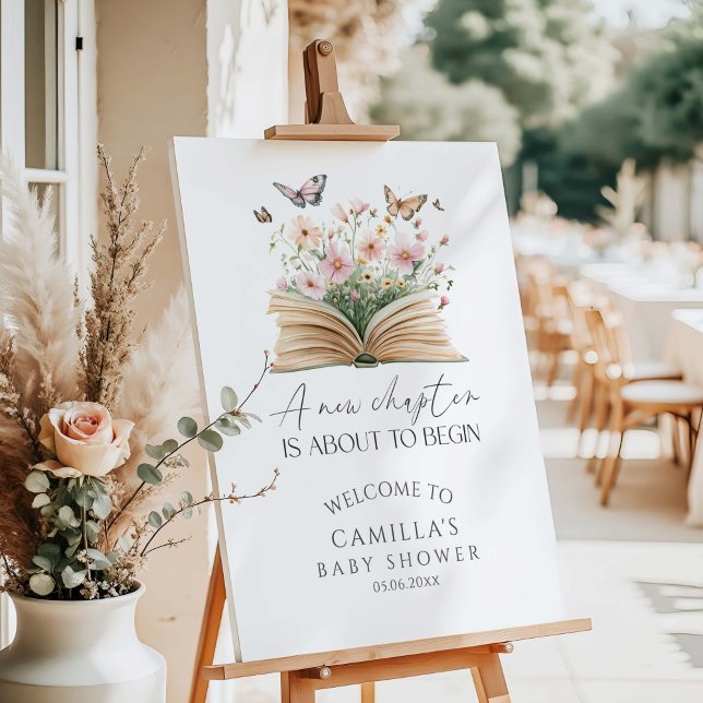 A new Chapter Storybook  Baby Shower Welcome Foam Board (Creator Uploaded)