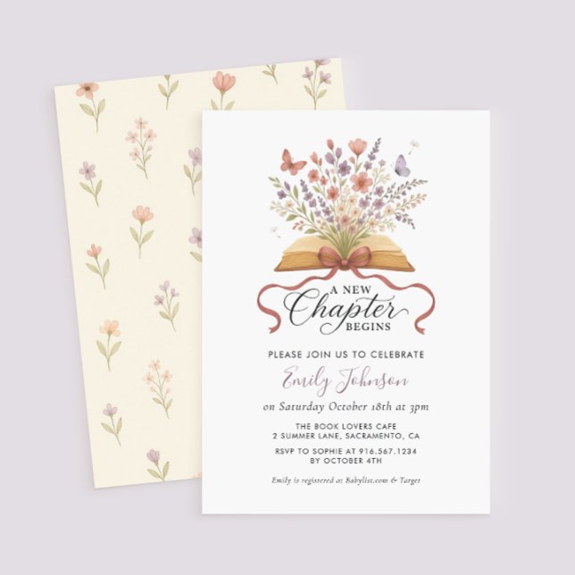A New Chapter Wildflower Baby Shower Invitation (Creator Uploaded)