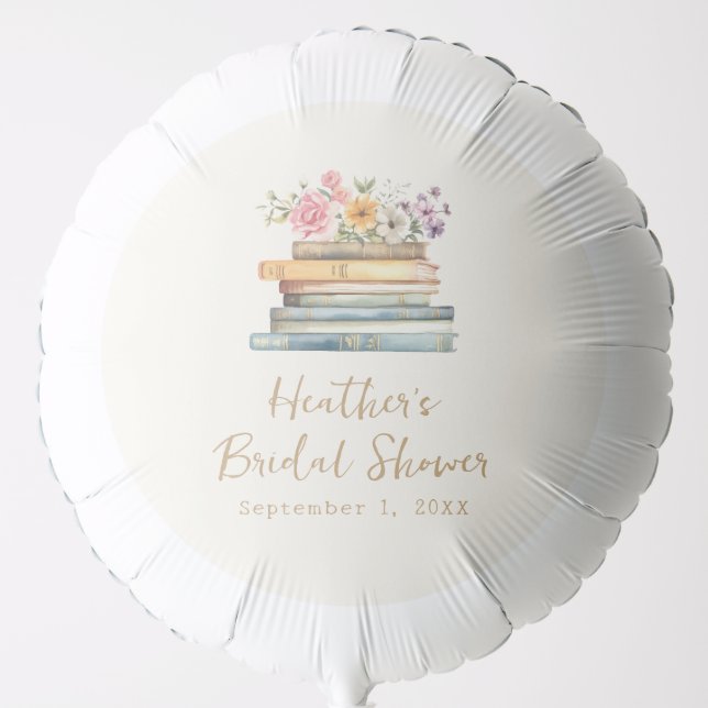 A New Chapter Wildflower Books Bridal Shower Balloon (Front)