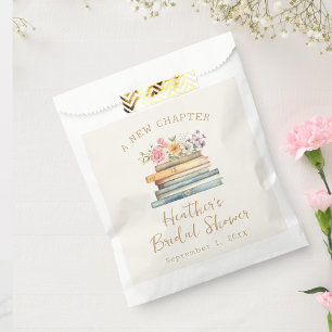 A New Chapter Wildflower Books Bridal Shower Favor Bag