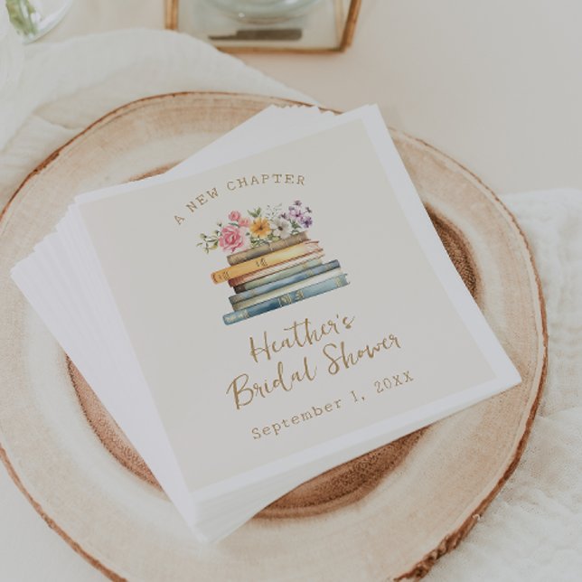 A New Chapter Wildflower Books Bridal Shower Napkins (A New Chapter Wildflower Books Bridal Shower Napkins by Painted Paperie
)