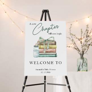 A new Chapter will soon begin baby shower Foam Board