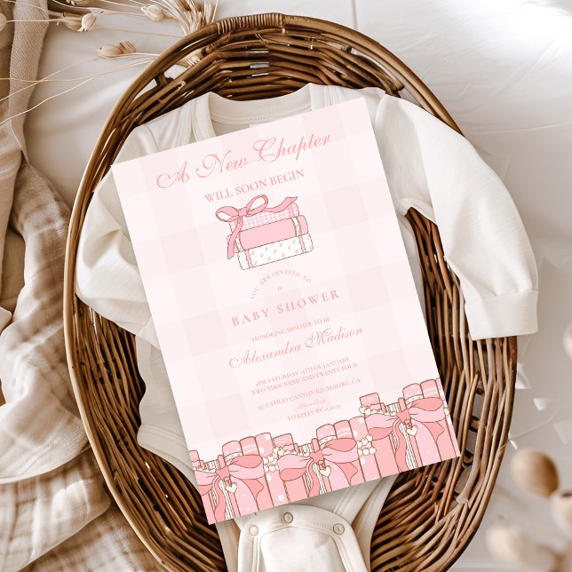  A New Chapter Will Soon Begin Baby Shower Invitation (Creator Uploaded)