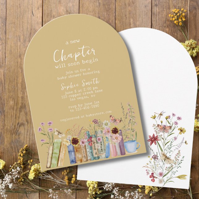 A New Chapter Will Soon Begin Baby Shower Invitation (Creator Uploaded)