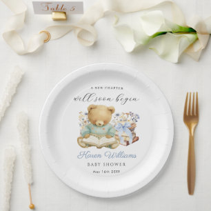 A New Charger Begin Bear Books Paper Plate