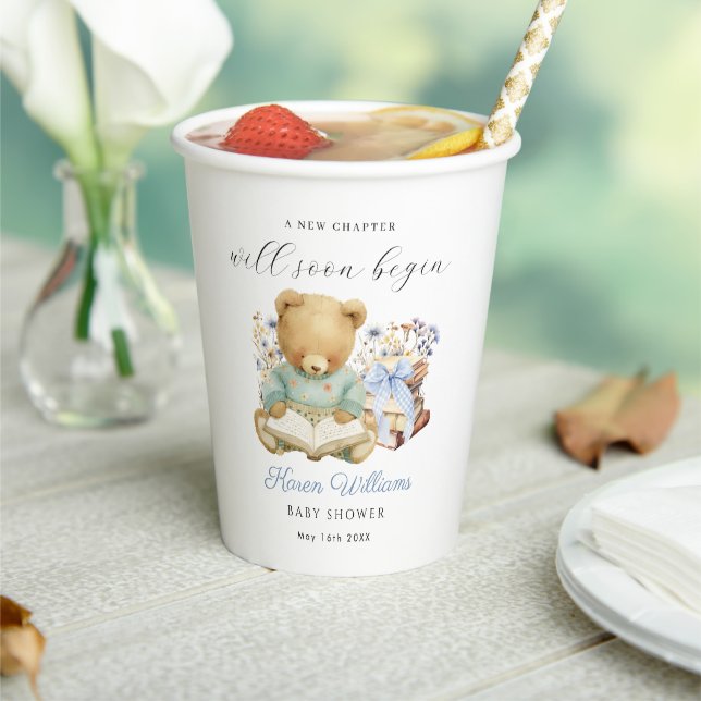 A New Charger will soon Begin Bear Books  Paper Cups (Insitu)