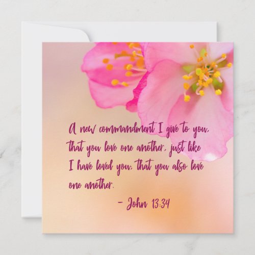 A New Commandment I Give Christian Floral