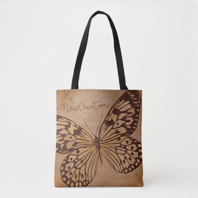 A New Creation Butterflies Tote Bag Design (Front)