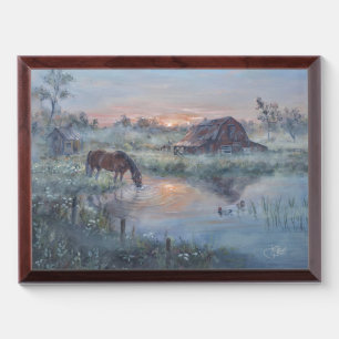 A New day - HORSE painting Award Plaque