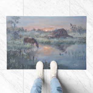A New Day - Horse painting Doormat