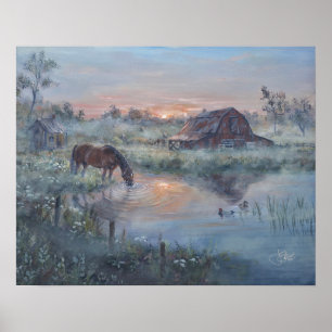 A New Day - Horse painting Poster
