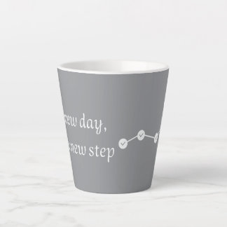 A New Day New Step Modern Latte Mug