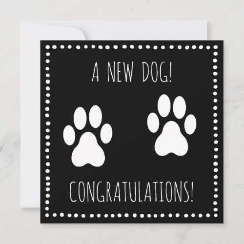 A New Dog _ Greeting Card