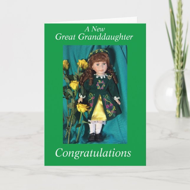 A New great  grandaughter Card (Front)