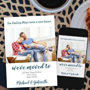 A New Home Custom Photo We've Moved To New Address Announcement