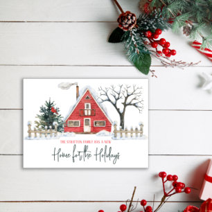 A New Home for the Holidays, Cottage Moving Postcard