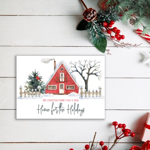 A New Home for the Holidays Cottage Moving  Postcard