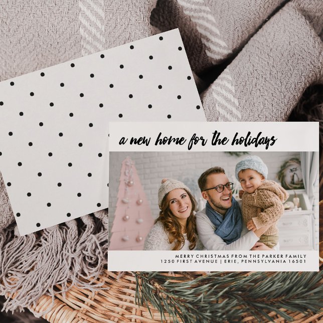 A New Home for the Holidays | Modern Photo Holiday Card (Creator Uploaded)
