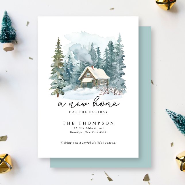 A New Home Holiday Handwriting Calligraphy Moving  Announcement (Creator Uploaded)