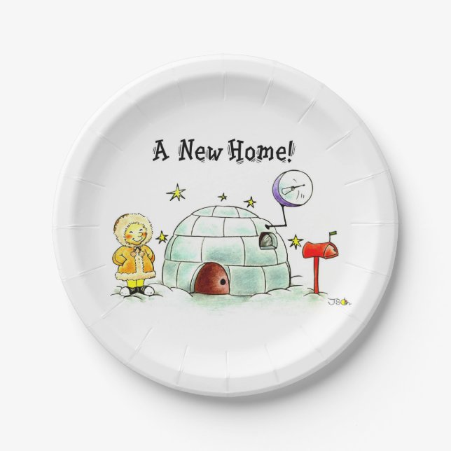 a new home house party paper plates (Front)