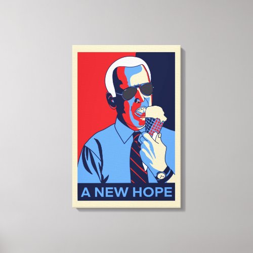 A New Hope Joe Biden Ice Cream Illustration Canvas Print