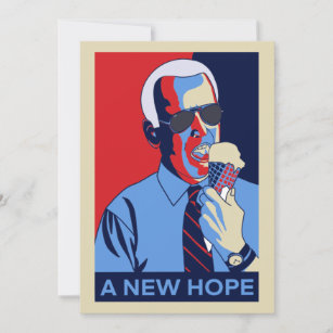A New Hope Joe Biden Ice Cream Illustration Holiday Card